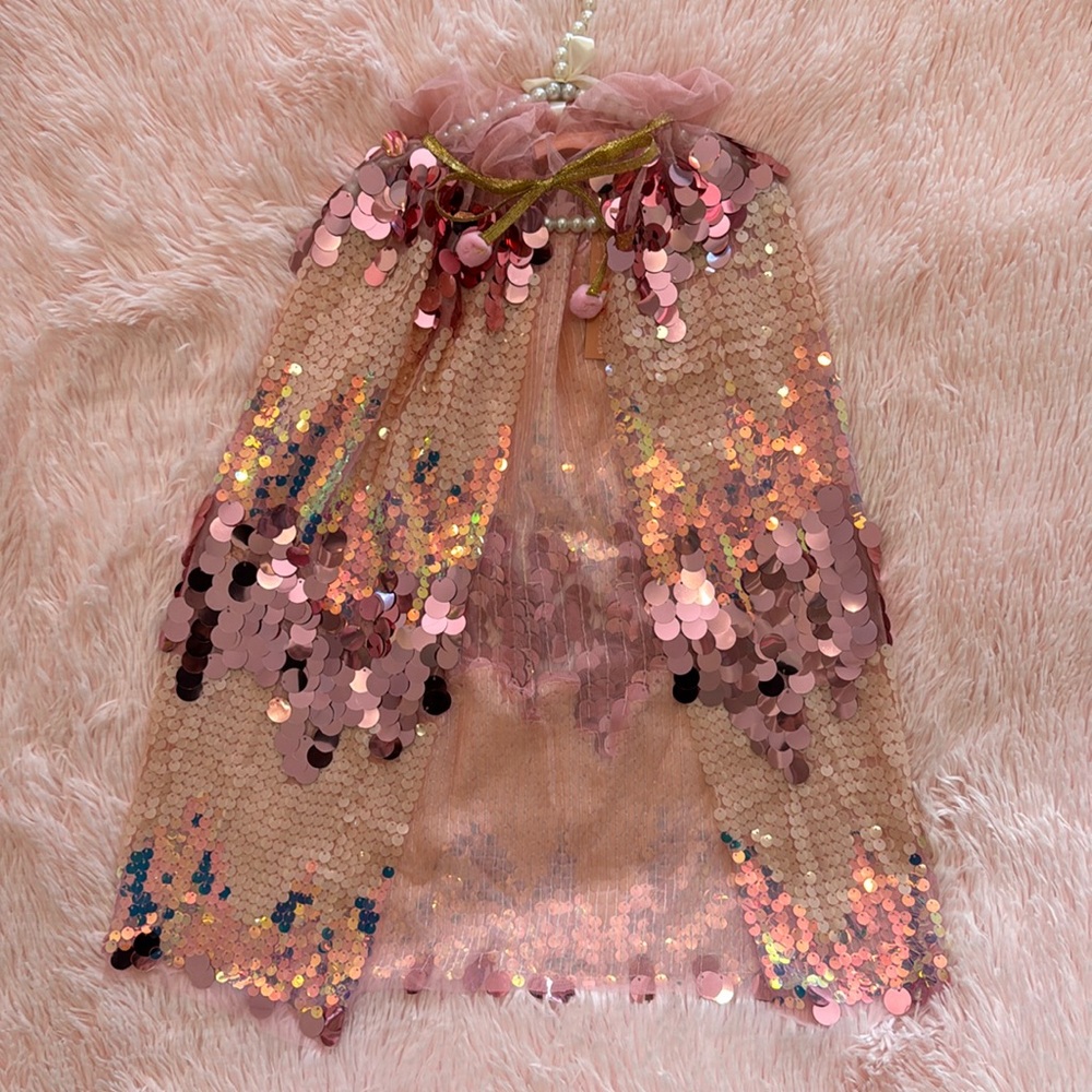 Pink Ombré Sequin Cape
